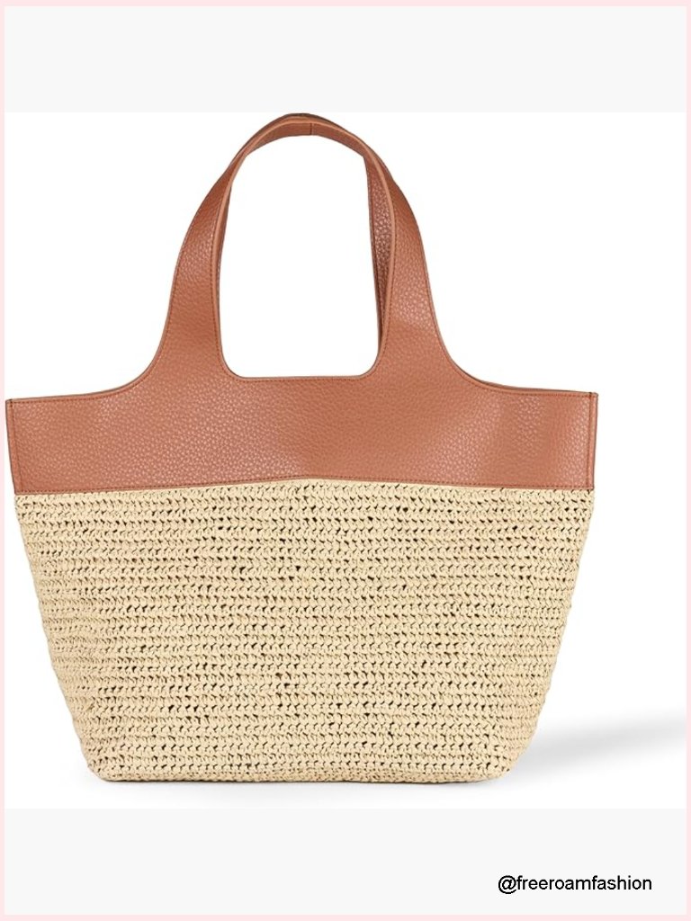 Oversized Tote Bag Faux Leather Large Shopper Daily Travel